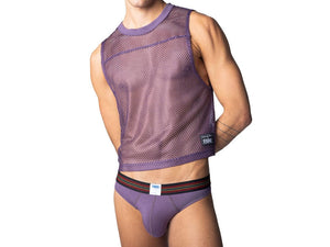 3D of Man wearing Purple Haze Bike Athletic thong underwear