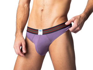 3D of Man wearing Purple Haze Bike Athletic thong underwear