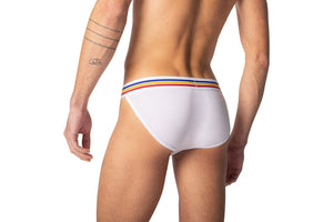 Stretch Cotton Jock Brief - White