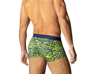 Stretch Cotton Trunk Underwear - Flower Party