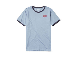 Men's White & Blue Classic Ringer T-Shirt - BIKE® Athletic