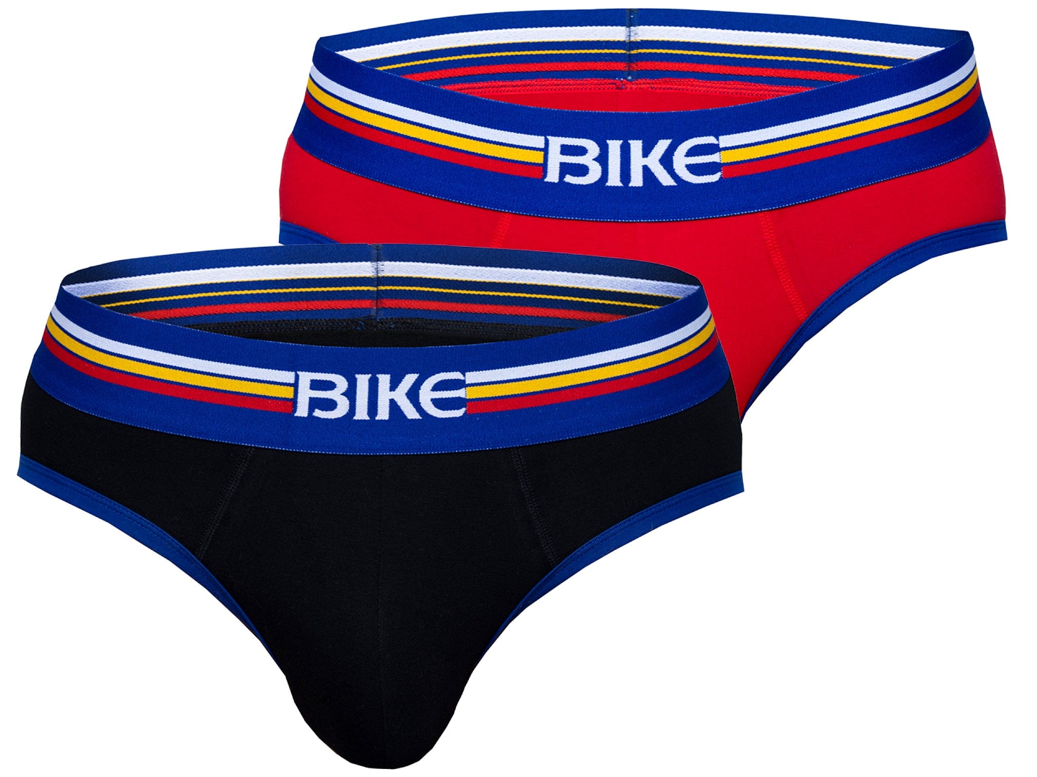 2 Pack Men's Briefs in Black and Red - BIKE® Athletic