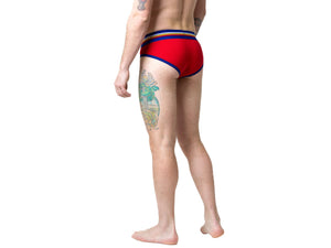2 Pack Men's Briefs in Black and Red - BIKE® Athletic